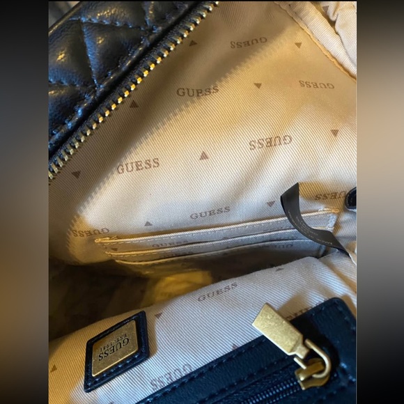 GUESS Black Quilted Backpack main image 9